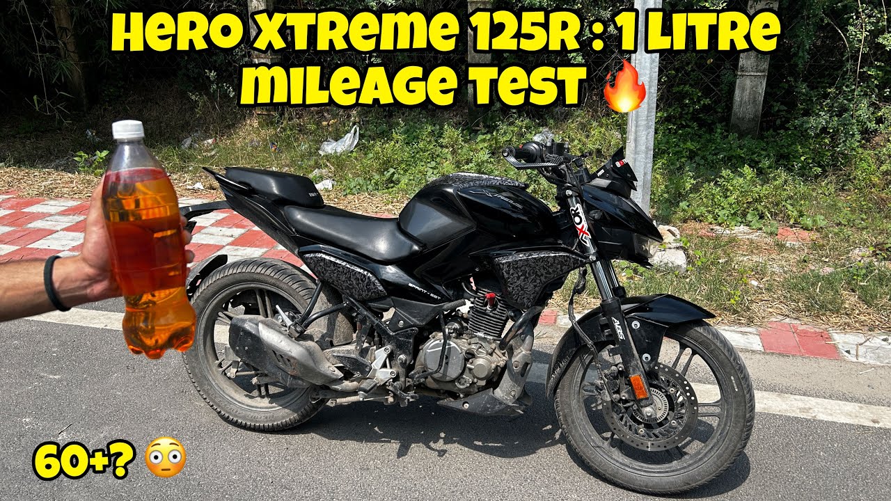 Hero Xtreme 125R : 1 Litre Mileage Test 🔥| 60+? 😳| YWB Vlogs