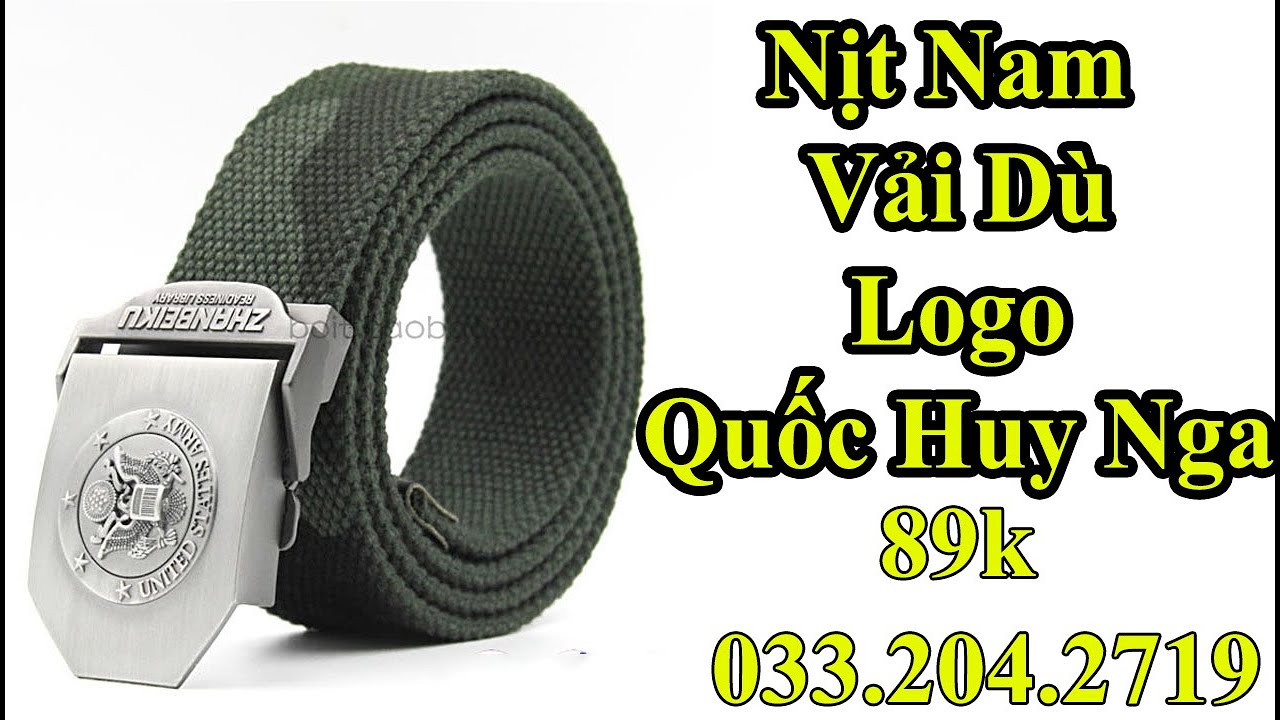 thắt lưng nam hải phòng New Update Thắt Lưng Nam Vải Dù Logo Quốc Huy Nga - Nịt Nam Phong Cách Lính Vãi Bồ - Thiện Army
