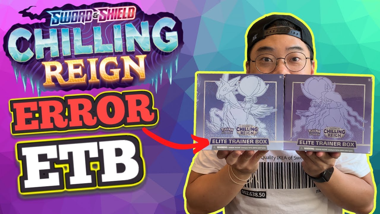 Opening Pokemon Chilling Reign Error Elite Trainer Boxes (ETB) and pulled a...