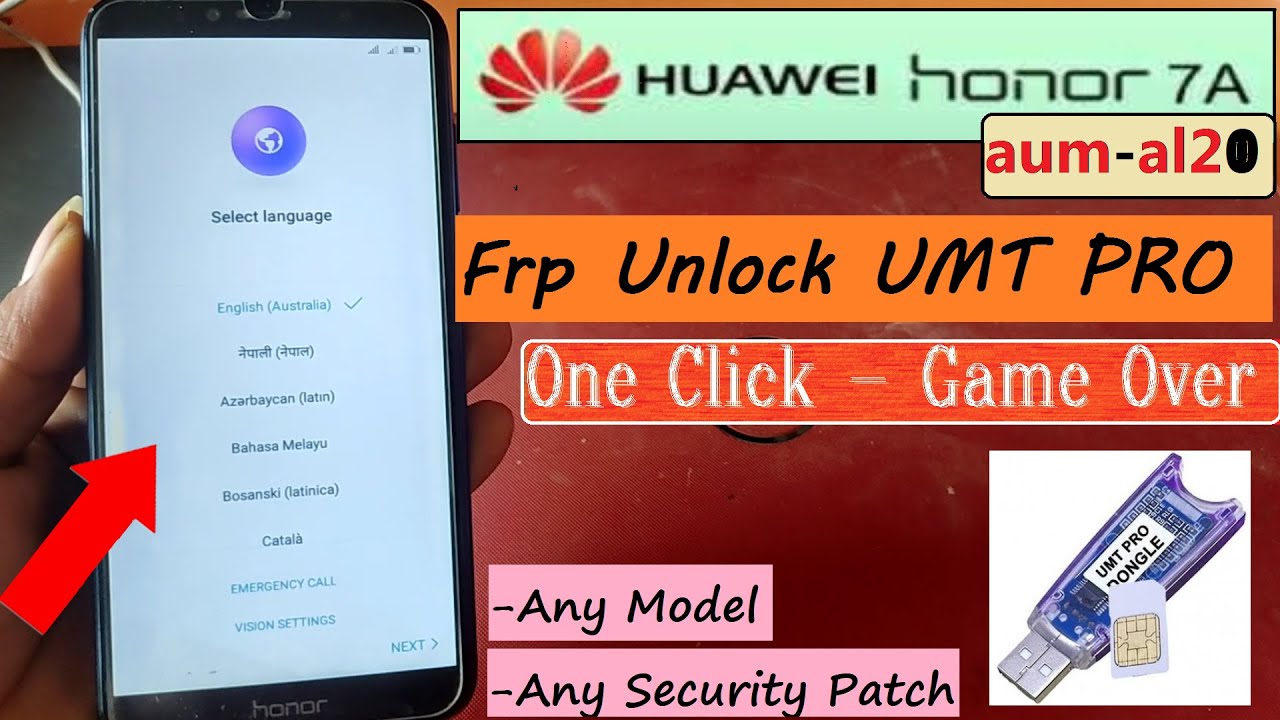 Honor 7A ( AUMAL20 ) FRP UMT One Click game