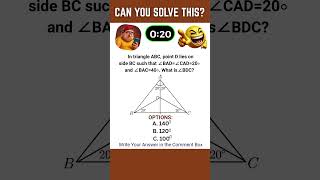 Can You Solve This?: #shorts #matholympiad #geometry #triangle #wondersofwisdom #viral #shortsfeeds