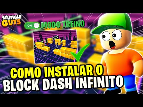 CORRE!! COMO JOGAR BLOCK DASH INFINITO NO STUMBLE GUYS! 