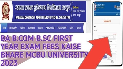 Ba B.com B.sc First Year Exam Fees Kaise Bhare Mcbu University Completed Tutorial #sourabhchoubey