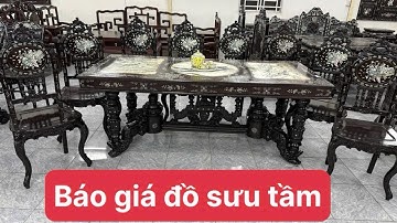 Giới thiệu một món đồ xưa cũ sưu tầm bàn ghế ăn luis sang trọng, đôn gỗ, đồ gốm sứ, đồ xưa Mekong