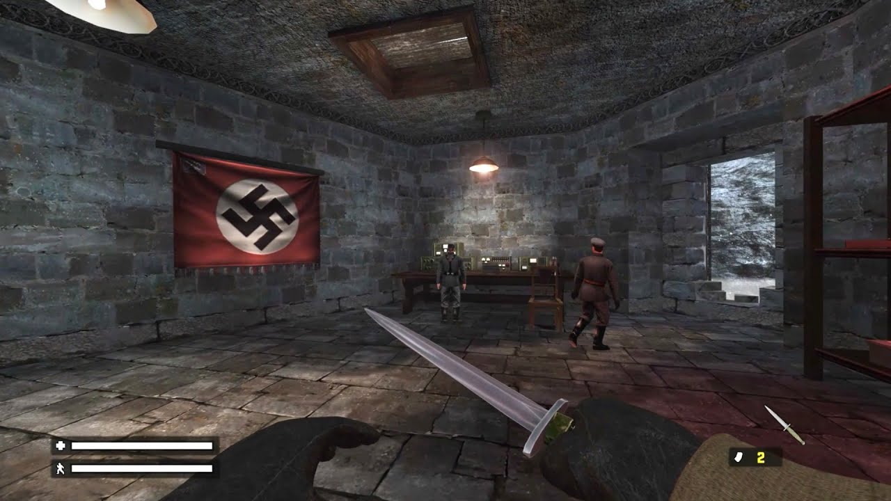 RTCW: Escape! - KNIFE Only!