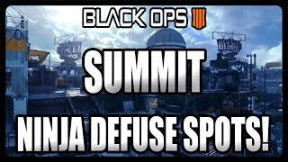 BEST SUMMIT NINJA DEFUSE SPOTS ON BLACK OPS 4! BO4 BEST HIDING SPOTS!