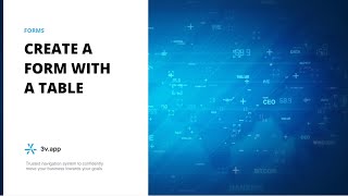 Create a form with table