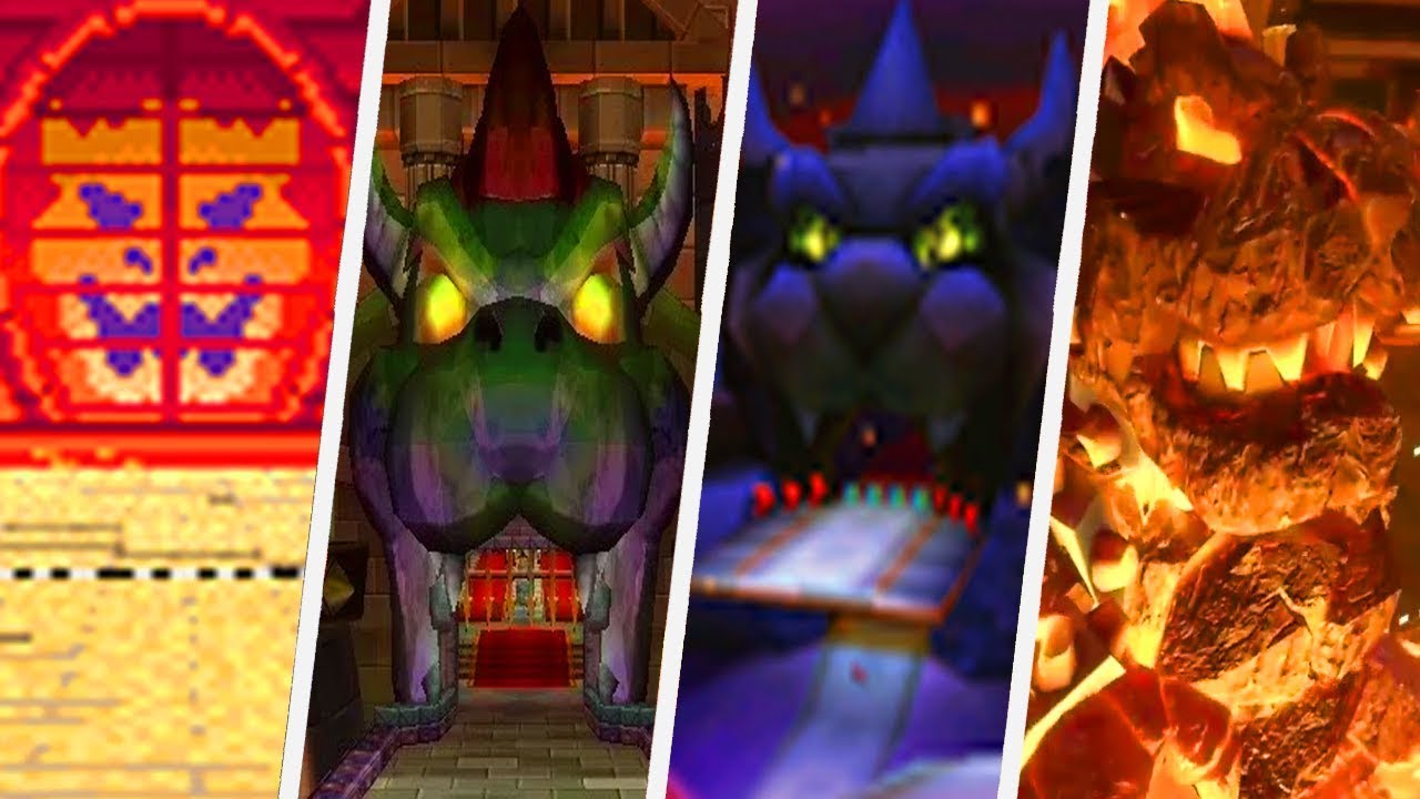 Evolution of Bowser's Castle in Mario Kart Games (1992 - 2017)