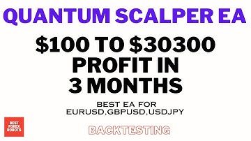 Quantum Scalper EA Forex MT4 Robot $100 To $30300 Profit In Three Months | Best forex robots