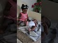 I got speechless watching my one year old nieces love and care for my two months son 