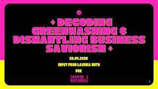 Celebrity Decoding Greenwashing & Dismantling Business Saviorism with Lavinia Muth Net Worth