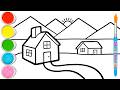 🌳🏡🌳 C&oacute;mo Dibujar un Hermoso Paisaje | Un Momento de Arte Tranquilo para Ni&ntilde;os y Ni&ntilde;as #301
