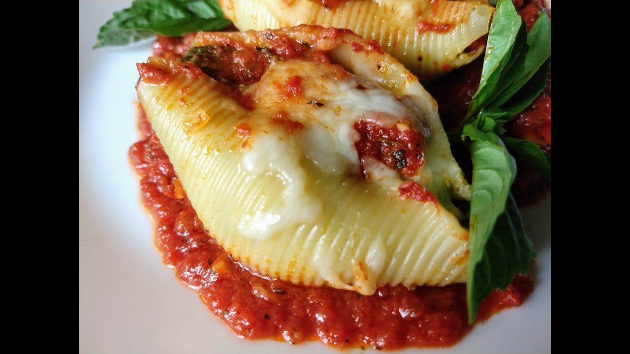 Pasta Recipe/ Chicken Stuffed Shells / Chicken and Spinach stuffed shells