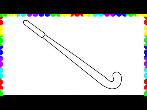 How to draw a Hockey Stick step by step for beginners