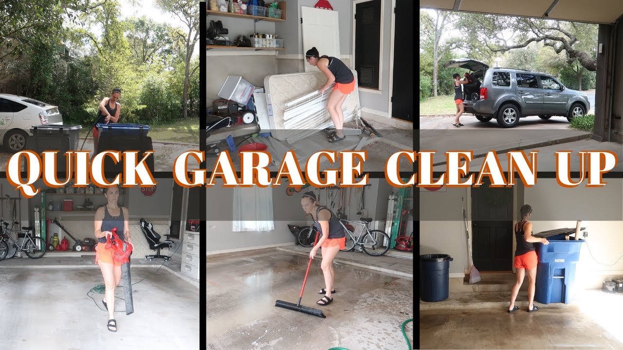 QUICK GARAGE CLEAN UP | CLEAN WITH ME | DECLUTTER WITH ME - YouTube