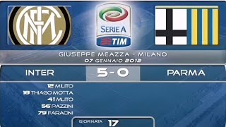 INTER-PARMA 5:0 | SERIE A 2011/12 | HIGHLIGHTS | FULL HD | doppietta di Diego Milito