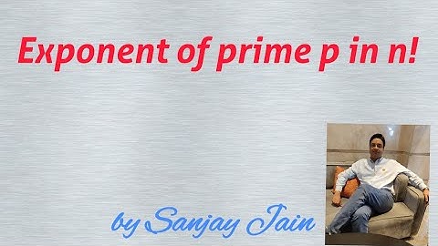 Exponent of prime p in n!