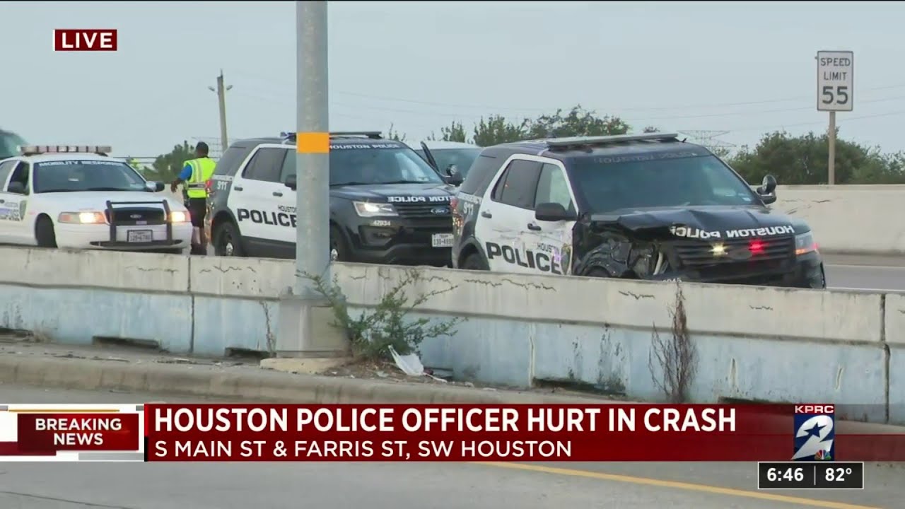 Houston police officer injured in crash in SW Houston YouTube
