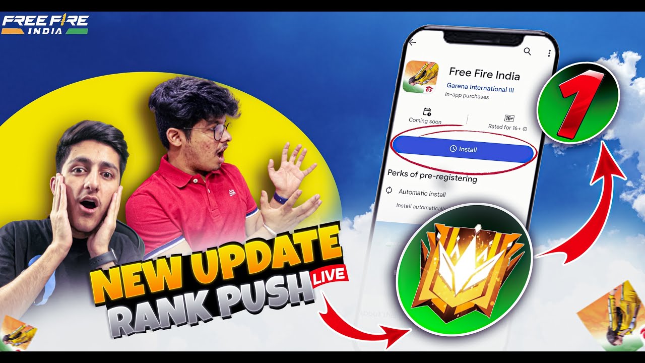 Free Fire New Update LIVE Rank Push To GrandMaster 😍RISHI FF is LIVE ...