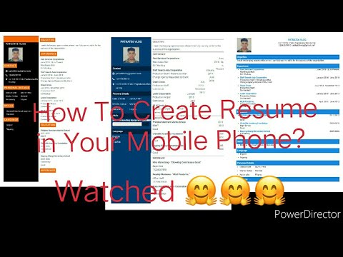 how to make a resume on your phone