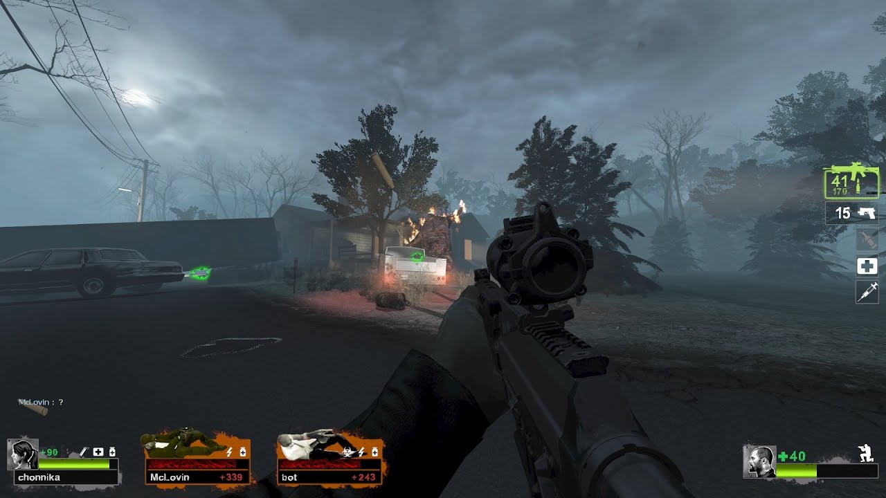 Left 4 Dead 2 Expert Gameplay Random Weapons Anim Mod Collection with meatwall boss