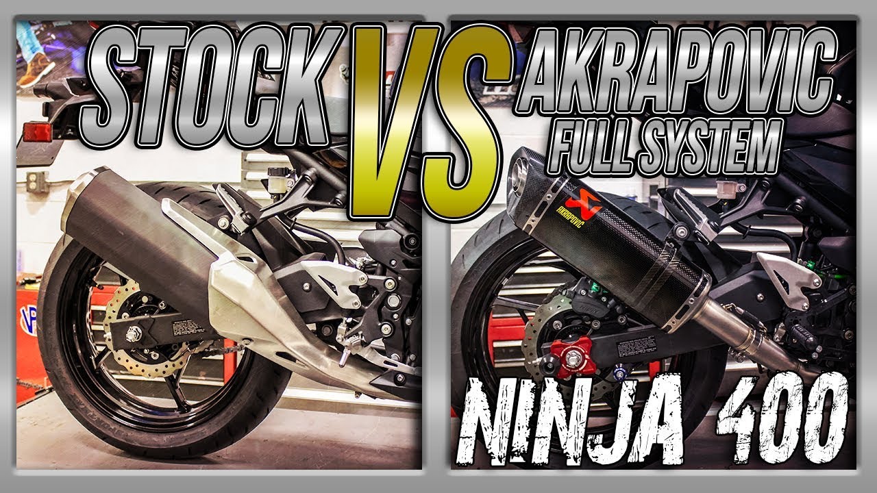 Kawasaki Ninja 400 Akrapovic Full System VS. Stock Exhaust Sound