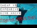 Cheap Vs Expensive Dive Knives: Underwater Testing the Cressi and Underwater Kinetics