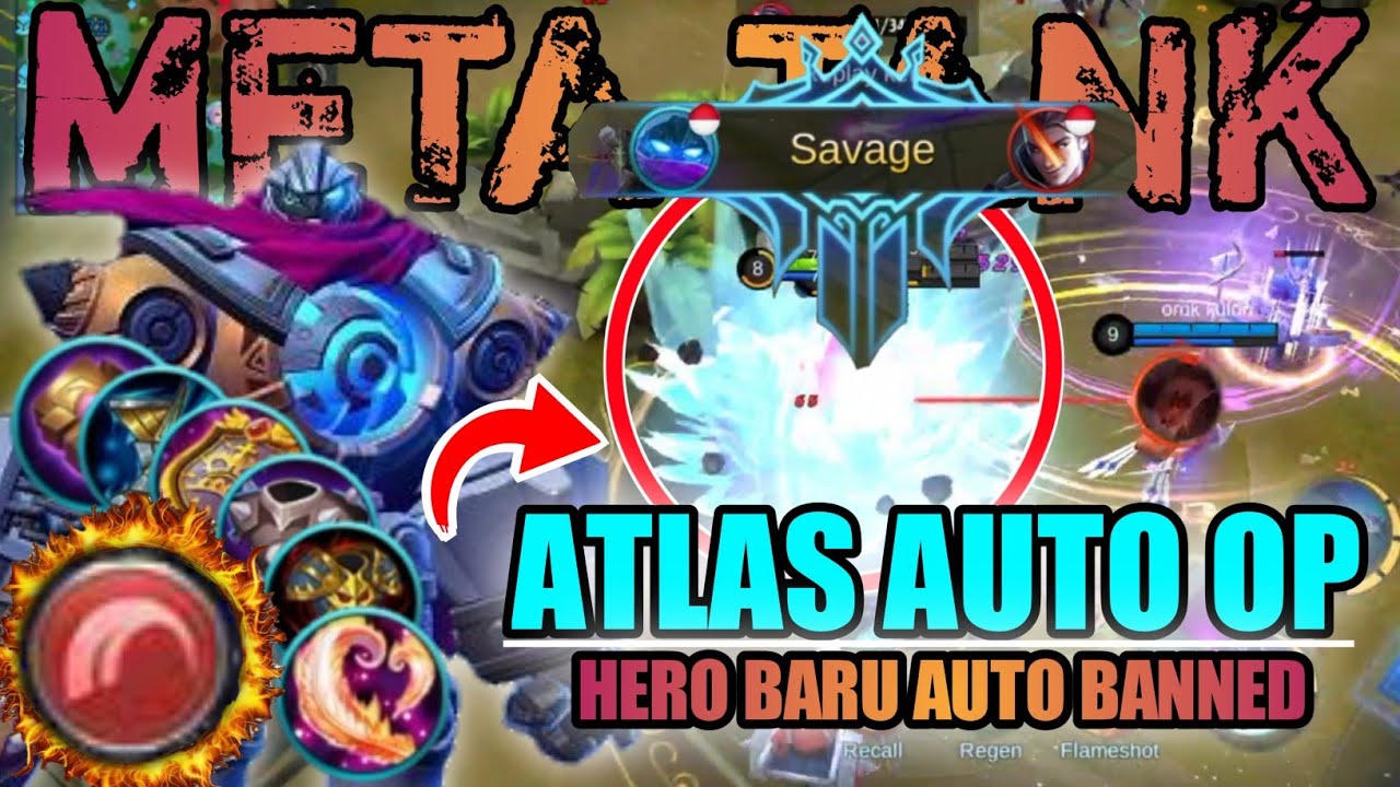 Variant Rasa Atlas Hero Baru..! ATLAS PAKE EMBLEM PHYSICAL ATTACK BRUST DAMAGE | TANK RASA ...