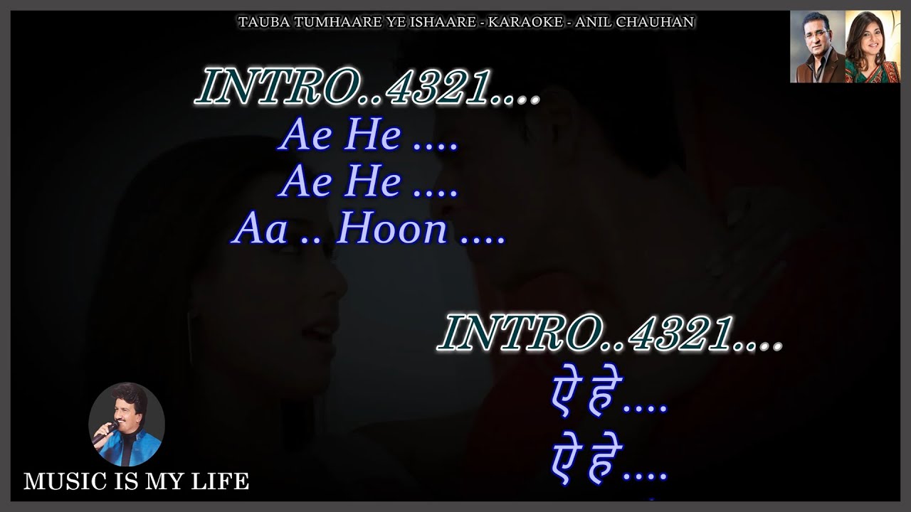 Tauba Tumhare Ye Ishare Karaoke With Scrolling Lyrics Eng. & हिंदी