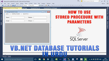 P(5) VB.NET Database Tutorial In Urdu - How to use Stored Procedure with parameters