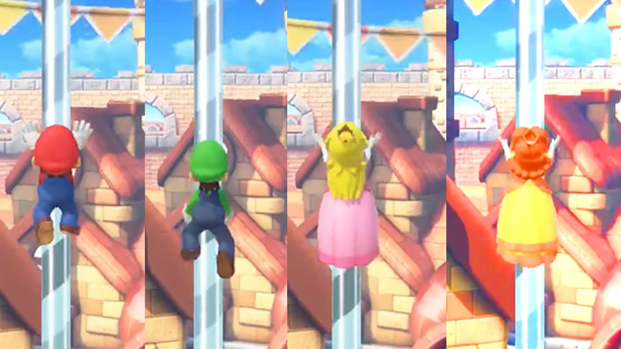"Super Mario Party Minigames" Social Climbers Mario vs Luigi vs Peach