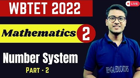 Number System | WBTET Math Class - 2 | WB Primary TET 2022 | WBTET Coaching | West Bengal TET 2022