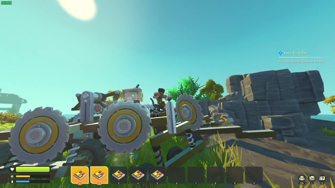 Scrap Mechanic: Combined Harvester (Trees + Rocks)