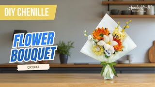 DIY Chenille Flower Bouquet Kit – Orange Mix