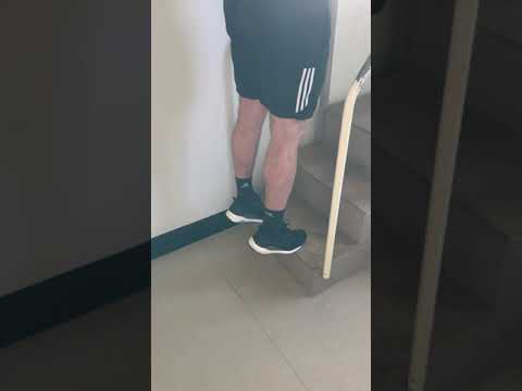 Double/Single leg heel raises over step