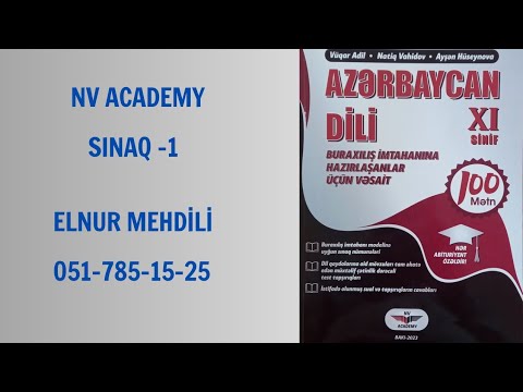 NV 100 mətn.Sınaq-1.Möhtəşəm izah.Elnur Mehdili ( 051-785-15-25)