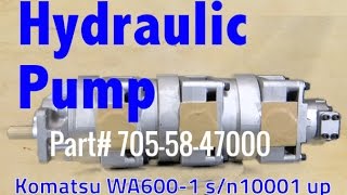 Friday Part Hydraulic Pump Assy 705-58-47000 7055847000 for Komatsu Wheel Loader WA600-1 WA600-1H WA600-1L Friday Part Hydraulic Pump Assy 705-58-47000 7055847000 for Komatsu Wheel Loader WA600-1 WA600-1H WA600-1L