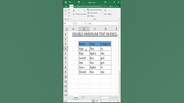 DOUBLE UNDERLINE SHORTCUT | DOUBLE UNDERLINE SHORTCUT KEY IN EXCEL | DIGITAL BHANDAR