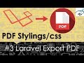 Laravel Export to PDF | Give Styles to PDF file #3