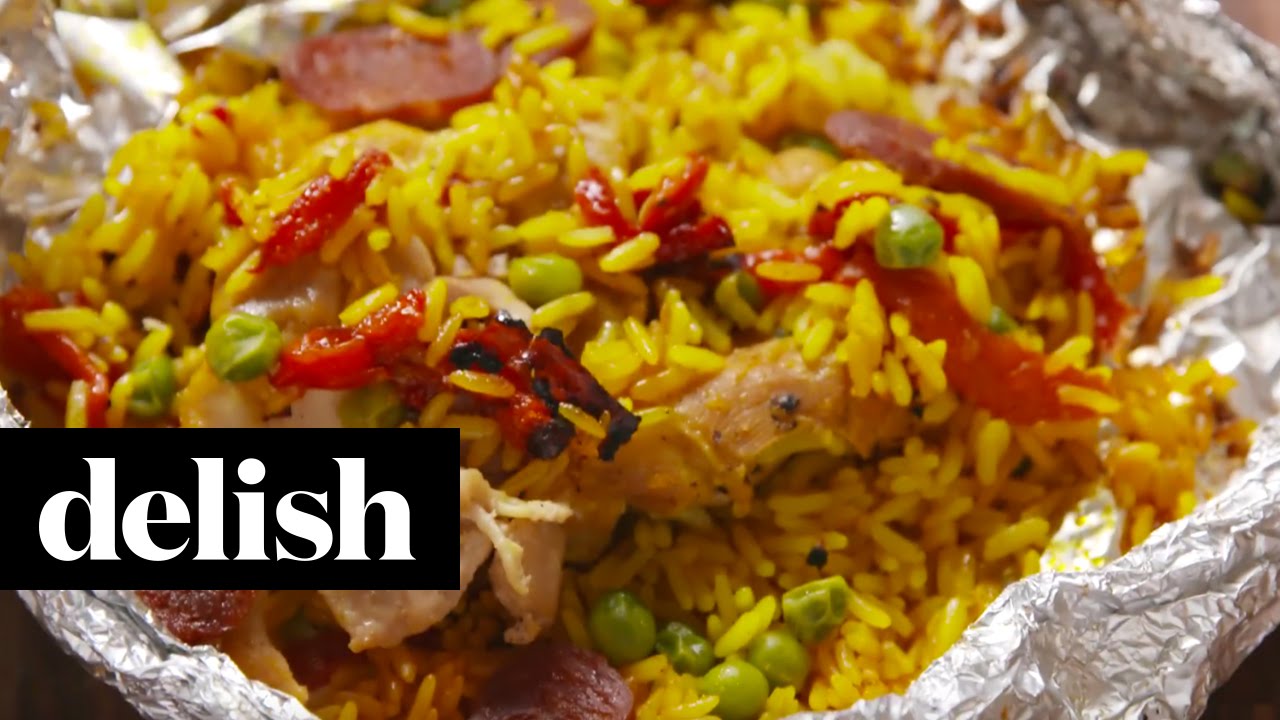 How To Make Paella Party Packs | Delish - YouTube