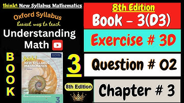 Exercise 3D Question 2 | Chapter 3 | Book 3 Math | Quadratic and Fractional Equations | 8th Edition