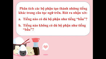 Tiếng Việt 4 - Tuần 1 - LTVC: Cấu tạo của tiếng