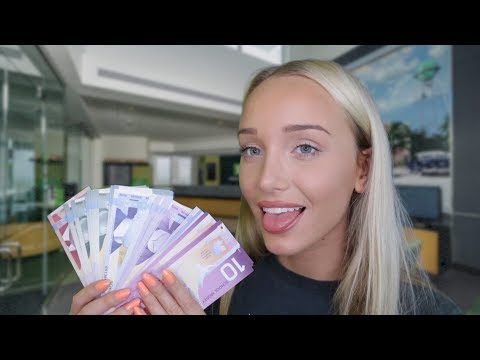 ASMR Bank Roleplay Counting Money Typing Calculator Writing GwenGwiz 