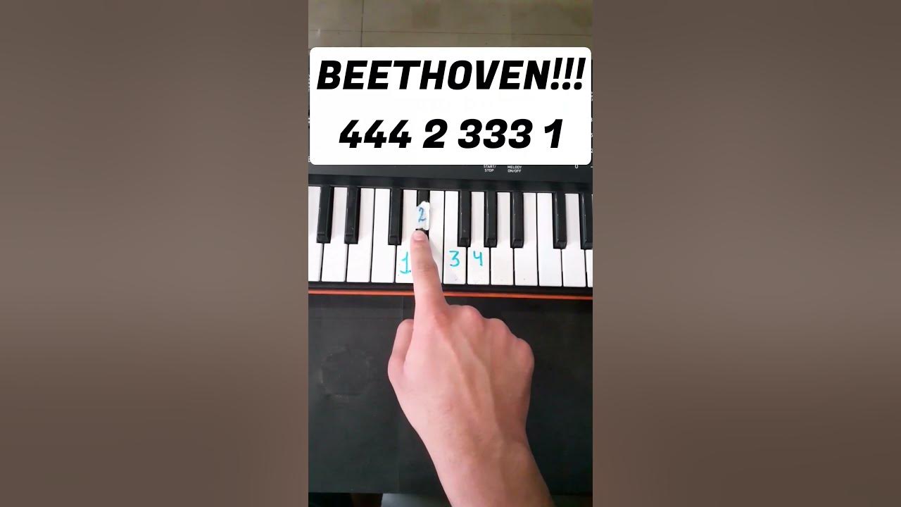 Beethoven (easy piano tutorial)