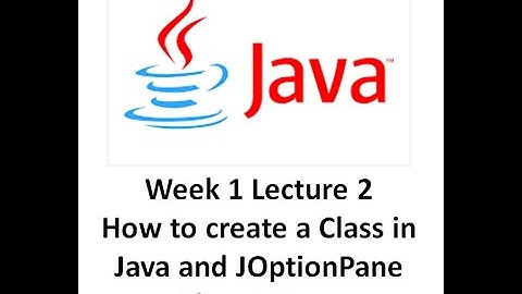 JOptionPane Class in Java