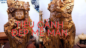 Mê mẩn tượng phật tiểu cảnh gỗ hương Gia Lai đẹp ấn tượng.