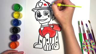 PAW PATROL ⁄ ЩЕНЯЧИЙ ПАТРУЛЬ ⁄ МАРШАЛ РИСУЕМ И КРАСИМ ⁄ LEARN COLORS ⁄ УЧИМ ЦВЕТА ⁄ COLOR TV