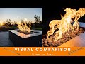 Linear vs tree style crossfire burner  a visual comparison