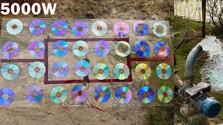 How to make Powerful SOLAR Water Pump useing Old Disc