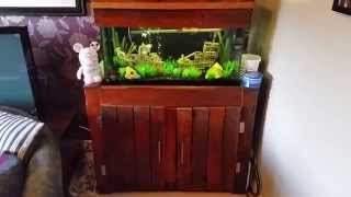 Pallet fish tank stand This was my very first Pallet build, I had seen on the internet many different designs and thought i would have a go at building my